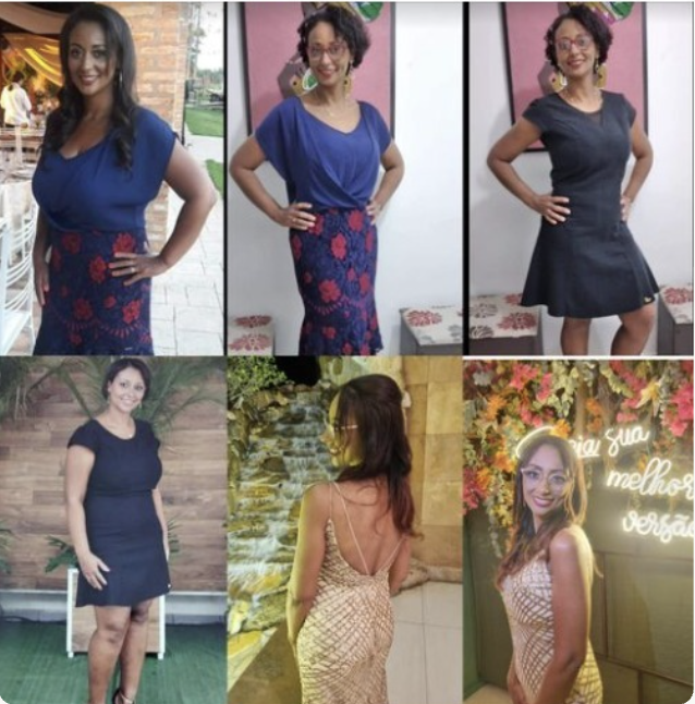 Transformação de aluna do método em seis fotos