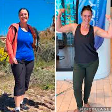 Antes e depois de aluna do método